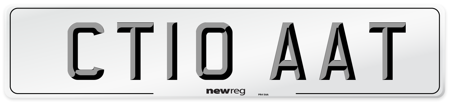 CT10 AAT Number Plate from New Reg